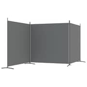 vidaXL 3-Panel Room Divider Anthracite 525x180 cm Fabric