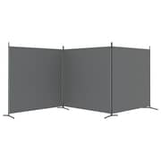 vidaXL 3-Panel Room Divider Anthracite 525x180 cm Fabric