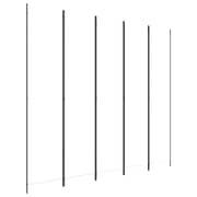 vidaXL 5-Panel Room Divider White 250x220 cm Fabric