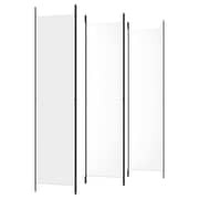 vidaXL 5-Panel Room Divider White 250x220 cm Fabric