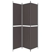 vidaXL 3-Panel Room Divider Brown 150x220 cm Fabric