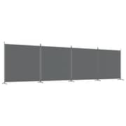 vidaXL 4-Panel Room Divider Anthracite 698x180 cm Fabric