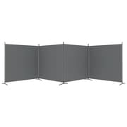 vidaXL 4-Panel Room Divider Anthracite 698x180 cm Fabric