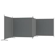 vidaXL 4-Panel Room Divider Anthracite 698x180 cm Fabric