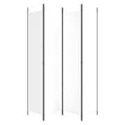 vidaXL 4-Panel Room Divider White 200x220 cm Fabric