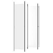 vidaXL 4-Panel Room Divider White 200x220 cm Fabric