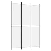 vidaXL 3-Panel Room Divider White 150x220 cm Fabric