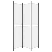 vidaXL 3-Panel Room Divider White 150x220 cm Fabric