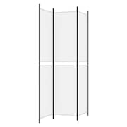 vidaXL 3-Panel Room Divider White 150x220 cm Fabric
