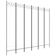 vidaXL 6-Panel Room Divider White 240x200 cm Fabric