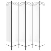 vidaXL 6-Panel Room Divider White 240x200 cm Fabric