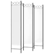 vidaXL 6-Panel Room Divider White 240x200 cm Fabric