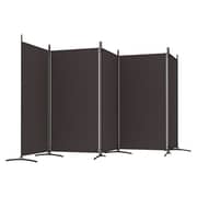 vidaXL 5-Panel Room Divider Brown 433x180 cm Fabric