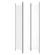vidaXL 3-Panel Room Divider White 150x220 cm Fabric