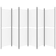 vidaXL 6-Panel Room Divider White 300x180 cm Fabric