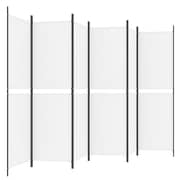 vidaXL 6-Panel Room Divider White 300x180 cm Fabric
