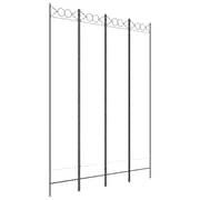 vidaXL 4-Panel Room Divider White 160x220 cm Fabric