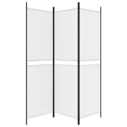vidaXL 3-Panel Room Divider White 150x180 cm Fabric