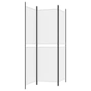 vidaXL 3-Panel Room Divider White 150x180 cm Fabric