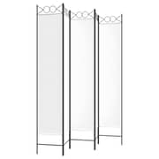 vidaXL 5-Panel Room Divider White 200x220 cm Fabric