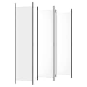 vidaXL 6-Panel Room Divider White 300x220 cm Fabric