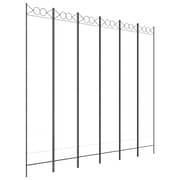 vidaXL 6-Panel Room Divider White 240x220 cm Fabric