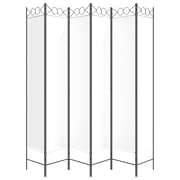 vidaXL 6-Panel Room Divider White 240x220 cm Fabric