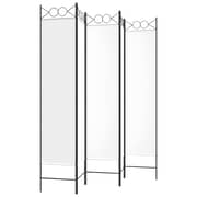 vidaXL 5-Panel Room Divider White 200x200 cm Fabric
