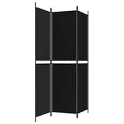 vidaXL 3-Panel Room Divider Black 150x200 cm Fabric