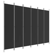 vidaXL 6-Panel Room Divider Black 300x220 cm Fabric
