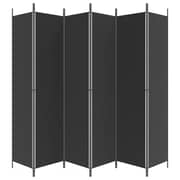 vidaXL 6-Panel Room Divider Black 300x220 cm Fabric
