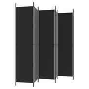 vidaXL 6-Panel Room Divider Black 300x220 cm Fabric