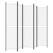vidaXL 4-Panel Room Divider White 250x200 cm Fabric