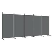 vidaXL 5-Panel Room Divider Anthracite 433x180 cm Fabric