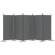 vidaXL 5-Panel Room Divider Anthracite 433x180 cm Fabric