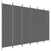 vidaXL 6-Panel Room Divider Anthracite 300x200 cm Fabric