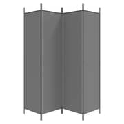 vidaXL 4-Panel Room Divider Anthracite 200x200 cm Fabric