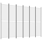 vidaXL 6-Panel Room Divider White 300x220 cm Fabric