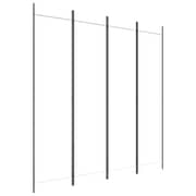 vidaXL 4-Panel Room Divider White 200x200 cm Fabric