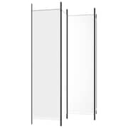 vidaXL 4-Panel Room Divider White 200x200 cm Fabric