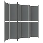 vidaXL 6-Panel Room Divider Anthracite 300x220 cm Fabric