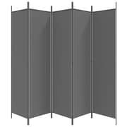 vidaXL 5-Panel Room Divider Anthracite 250x200 cm Fabric
