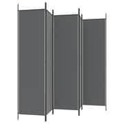 vidaXL 5-Panel Room Divider Anthracite 250x200 cm Fabric