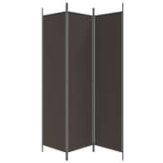 vidaXL 3-Panel Room Divider Brown 150x200 cm Fabric