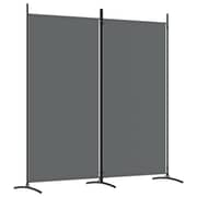 vidaXL 2-Panel Room Divider Anthracite 175x180 cm Fabric