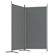 vidaXL 2-Panel Room Divider Anthracite 175x180 cm Fabric