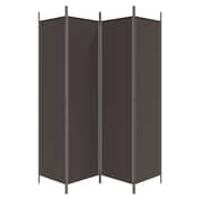 vidaXL 4-Panel Room Divider Brown 200x200 cm Fabric