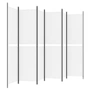 vidaXL 6-Panel Room Divider White 300x200 cm Fabric