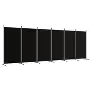 vidaXL 6-Panel Room Divider Black 520x180 cm Fabric