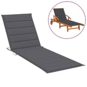 vidaXL Sun Lounger Cushion Anthracite 200x70x3 cm Fabric